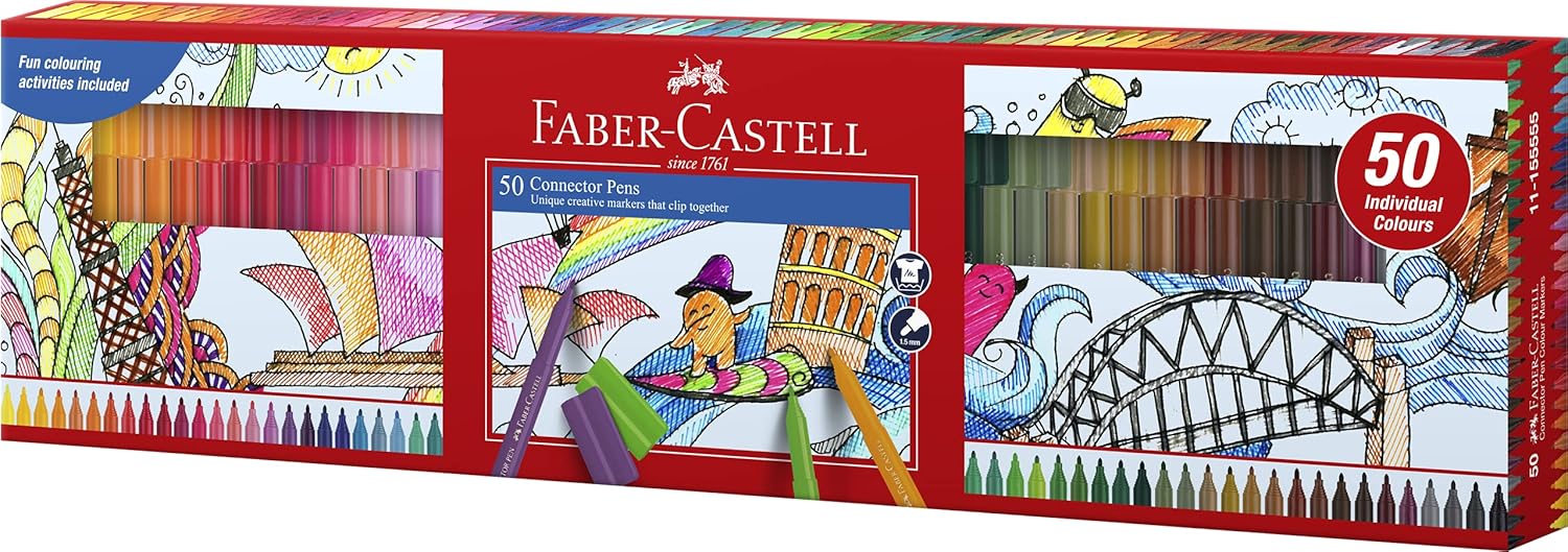Marcadores Faber Castell Conectores x 50pz.
