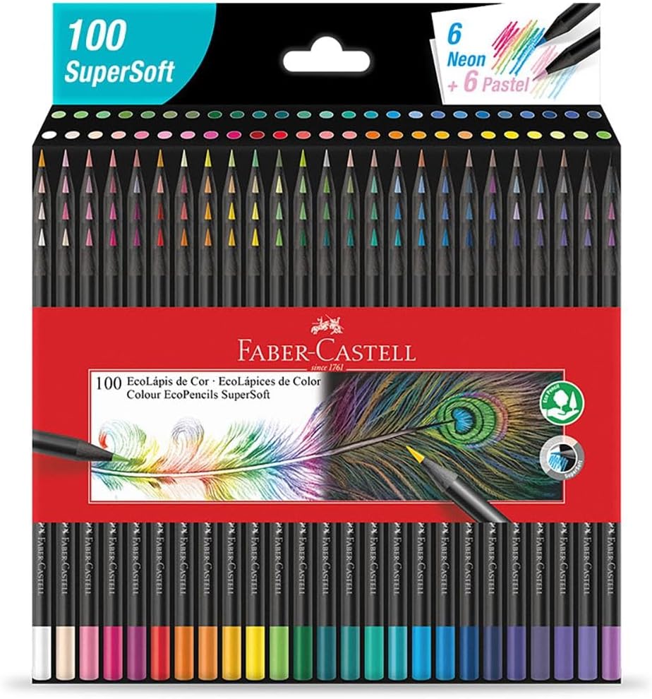 Lapices de Colores Faber Castell SuperSoft 100 Col.