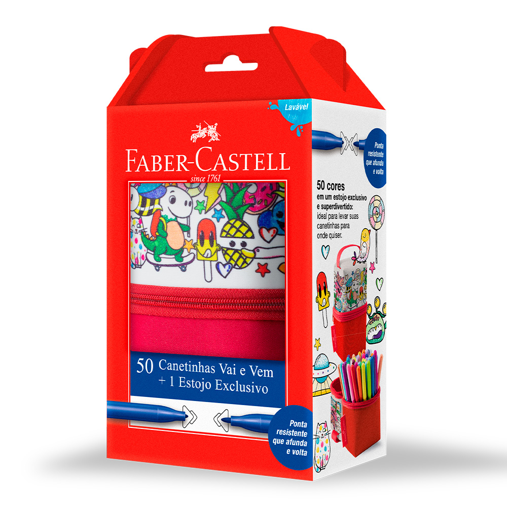 Marcadores Faber Castell Va y Viene 50 Col.