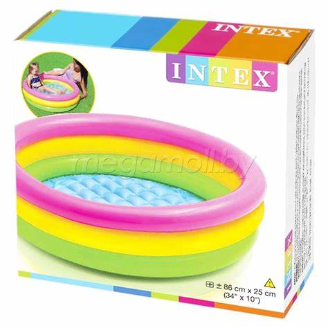 Pileta Intex tres anillos p/bebe 61×22 Cm 28 Lts 57107