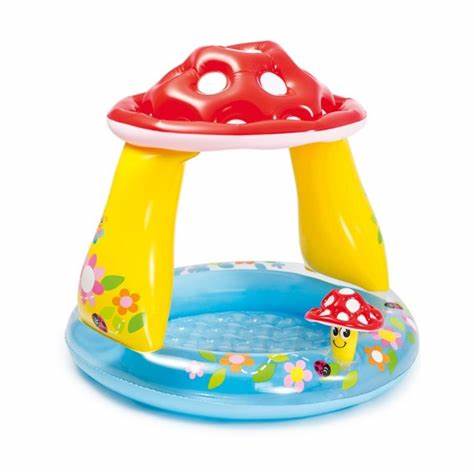 Pileta Intex con techo 102×89 Cm 45 Lts Hongo Para Bebé 57114