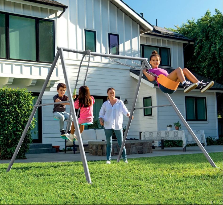 Columpio de jardin con caballito y hamaca 44122