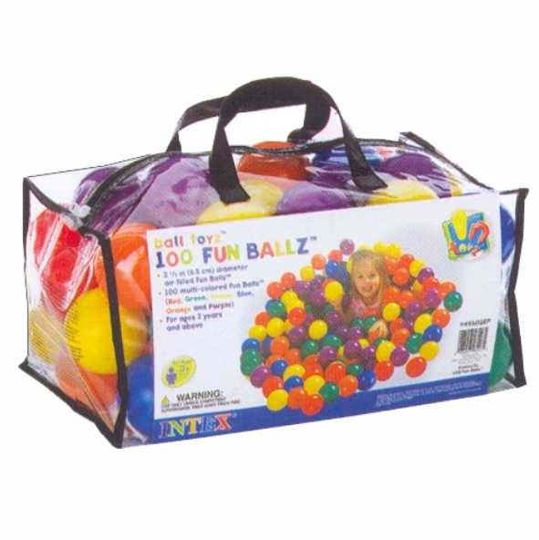 PELOTAS 6,5CM.MULTIC.100U.EN BOLSO