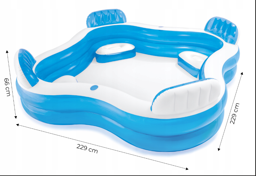 PILETA INFLABLE C/4 ASIENTOS 990LTS.