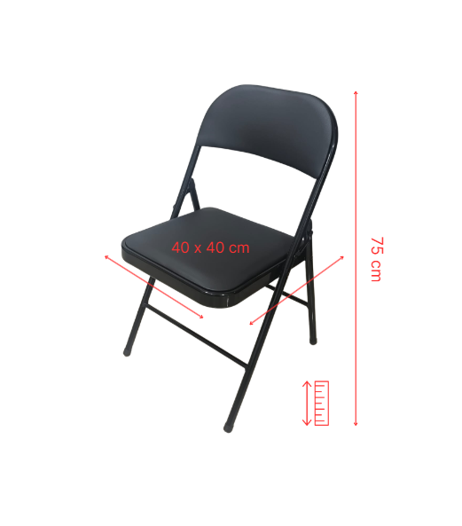 SILLA PLEGABLE DE METAL ACOLCHABLE